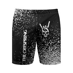 Мужские спортивные шорты The Offspring и рок символ на темном фоне