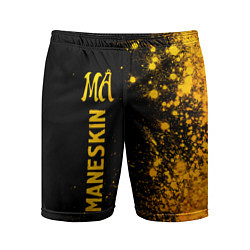 Шорты спортивные мужские Maneskin - gold gradient: по-вертикали, цвет: 3D-принт