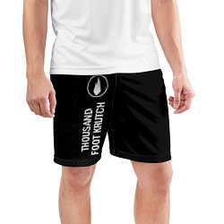 Шорты спортивные мужские Thousand Foot Krutch glitch на темном фоне: по-вер, цвет: 3D-принт — фото 2