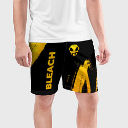 Шорты спортивные мужские Bleach - gold gradient: надпись, символ, цвет: 3D-принт — фото 2