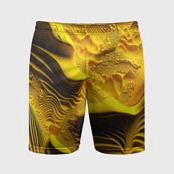 Мужские спортивные шорты Желтая объемная текстура