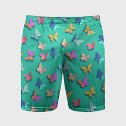 Мужские спортивные шорты Разноцветные бабочки