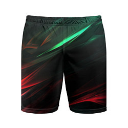 Шорты спортивные мужские Dark red and green, цвет: 3D-принт