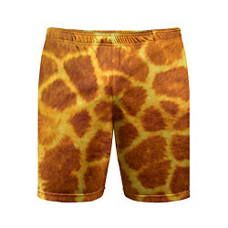 Шорты спортивные мужские Шкура жирафа - текстура, цвет: 3D-принт