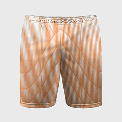 Шорты спортивные мужские Полосатый оранжевый градиент, цвет: 3D-принт