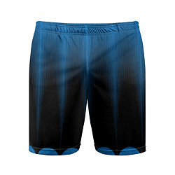 Мужские спортивные шорты Сине-черный градиент в полоску