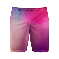 Шорты спортивные мужские Футболка розовая палитра, цвет: 3D-принт