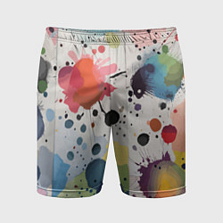 Шорты спортивные мужские Colorful blots - vogue - abstraction, цвет: 3D-принт