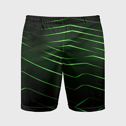 Мужские спортивные шорты Green abstract dark background