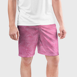 Шорты спортивные мужские Розовая шерсть, цвет: 3D-принт — фото 2
