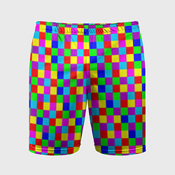 Шорты спортивные мужские Разноцветные плитки, цвет: 3D-принт