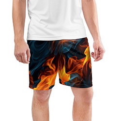 Шорты спортивные мужские Пламя огня, цвет: 3D-принт — фото 2