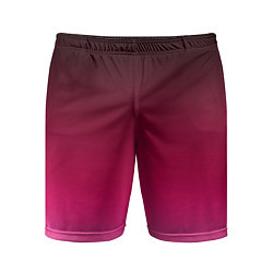 Шорты спортивные мужские Розово-малиновый градиент, цвет: 3D-принт