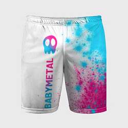 Шорты спортивные мужские Babymetal neon gradient style: по-вертикали, цвет: 3D-принт