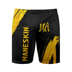 Шорты спортивные мужские Maneskin - gold gradient вертикально, цвет: 3D-принт