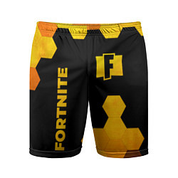 Мужские спортивные шорты Fortnite - gold gradient вертикально