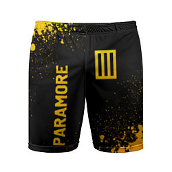 Мужские спортивные шорты Paramore - gold gradient вертикально
