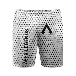 Мужские спортивные шорты Apex Legends glitch на светлом фоне вертикально
