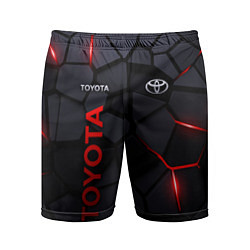 Шорты спортивные мужские Toyota - плиты с эффектом свечения, цвет: 3D-принт