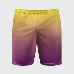 Мужские спортивные шорты Желто-фиолетовый градиент