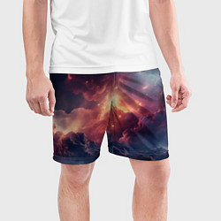 Шорты спортивные мужские Космические облака, цвет: 3D-принт — фото 2