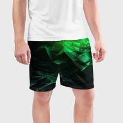 Шорты спортивные мужские Глубина зеленого абстракции, цвет: 3D-принт — фото 2