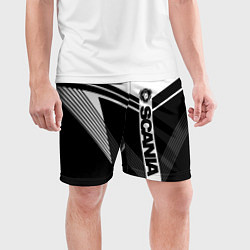 Шорты спортивные мужские Scania логотип на абстрактном фоне, цвет: 3D-принт — фото 2