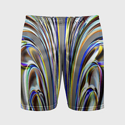 Шорты спортивные мужские Струйчатый перламутровый узор, цвет: 3D-принт