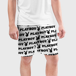 Шорты спортивные мужские Playboy rabbit, цвет: 3D-принт — фото 2