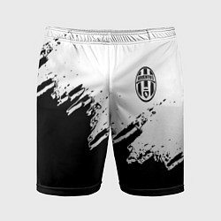 Шорты спортивные мужские Juventus black sport texture, цвет: 3D-принт