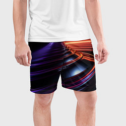 Шорты спортивные мужские Фиолетовая воронка, цвет: 3D-принт — фото 2