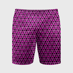 Шорты спортивные мужские Розовые и чёрные треугольники, цвет: 3D-принт