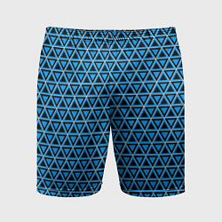 Мужские спортивные шорты Синие и чёрные треугольники