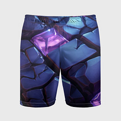 Мужские спортивные шорты Фиолетовые неоновые плиты