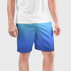 Шорты спортивные мужские Голубой и черно-синий градиент, цвет: 3D-принт — фото 2