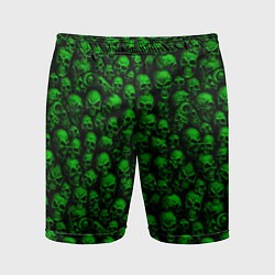 Мужские спортивные шорты Зеленые черепа
