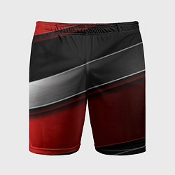 Мужские спортивные шорты Красный серый и черный