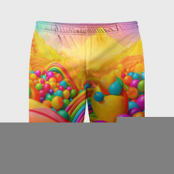 Мужские спортивные шорты Цветные пузыри и радуга