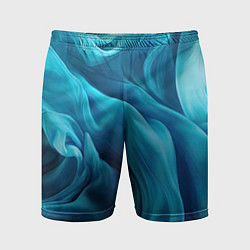 Мужские спортивные шорты Синяя абстрактная волнистая ткань