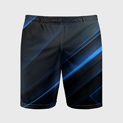 Шорты спортивные мужские Темно-синий абстрактный фон абстракция, цвет: 3D-принт