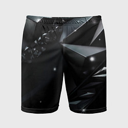 Шорты спортивные мужские Black luxury abstract, цвет: 3D-принт