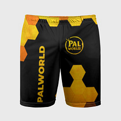 Мужские спортивные шорты Palworld - gold gradient вертикально