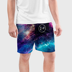 Шорты спортивные мужские Twenty One Pilots space rock, цвет: 3D-принт — фото 2
