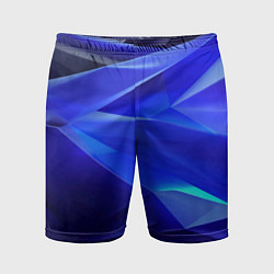 Шорты спортивные мужские Black and blue abstract background sport style, цвет: 3D-принт