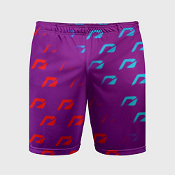 Шорты спортивные мужские НФС лого градиент текстура, цвет: 3D-принт