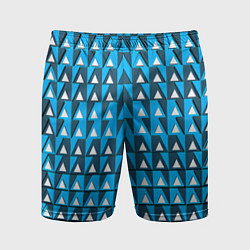 Мужские спортивные шорты Узор из треугольников синий