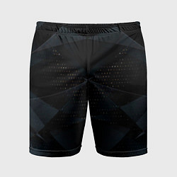 Мужские спортивные шорты Чёрная абстро текстура