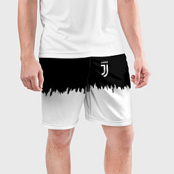 Шорты спортивные мужские Juventus белый огонь текстура, цвет: 3D-принт — фото 2