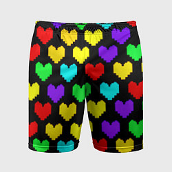 Шорты спортивные мужские Undertale heart pattern, цвет: 3D-принт