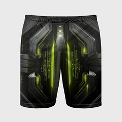 Мужские спортивные шорты Яркая зеленая неоновая киберброня